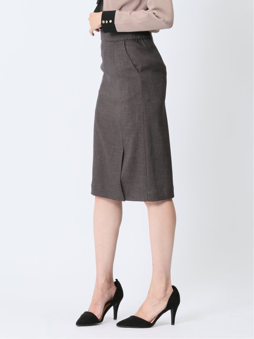 ストレッチシャーク タイトスカート 茶(セットアップ可能)