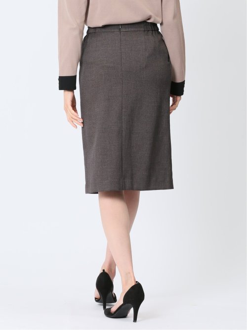 ストレッチシャーク タイトスカート 茶(セットアップ可能)