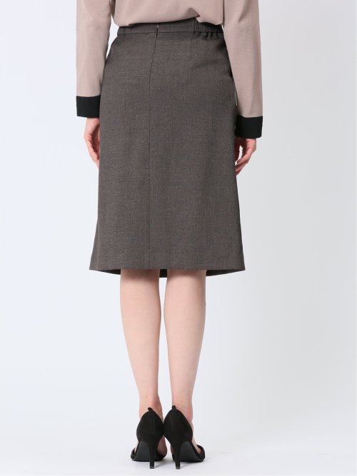 ストレッチシャーク タイトスカート 茶(セットアップ可能)