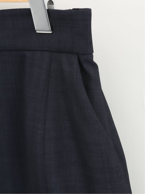 ウール混インディゴ調 タイトスカート(セットアップ可能)