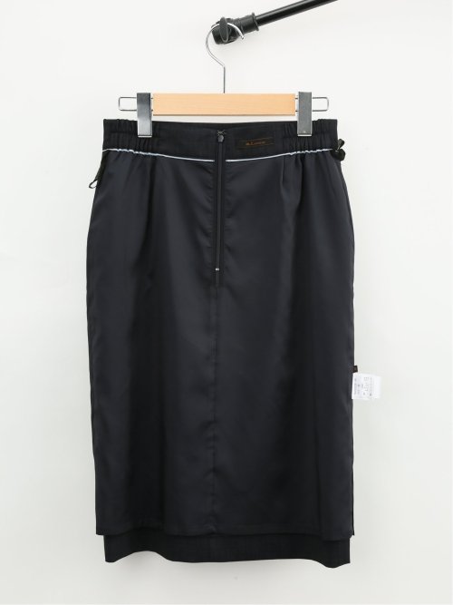 ウール混インディゴ調 タイトスカート(セットアップ可能)