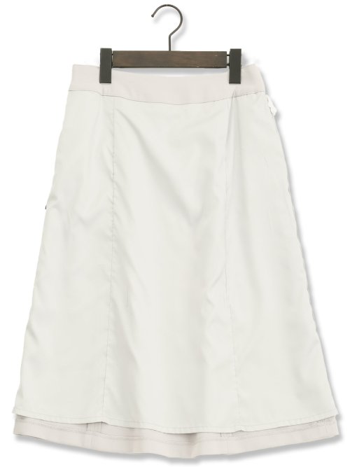 ダブルクロス フレアースカート ライトグレー(セットアップ可能)