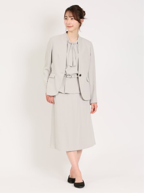 ダブルクロス フレアースカート ライトグレー(セットアップ可能)