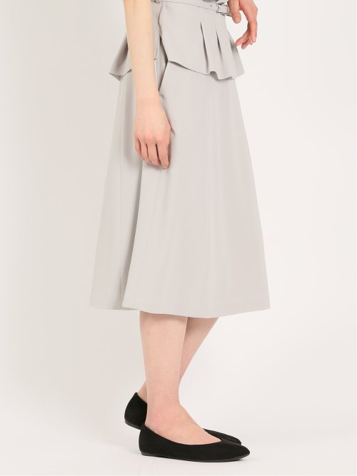 ダブルクロス フレアースカート ライトグレー(セットアップ可能)