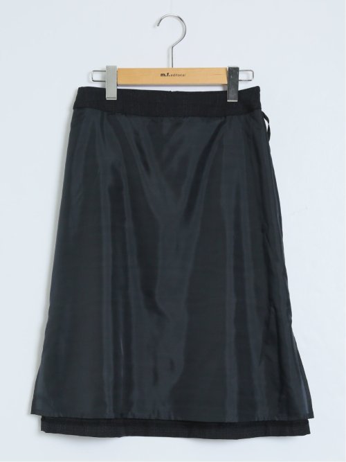 トラベスト チェック柄 フレアースカート 紺(セットアップ可能)