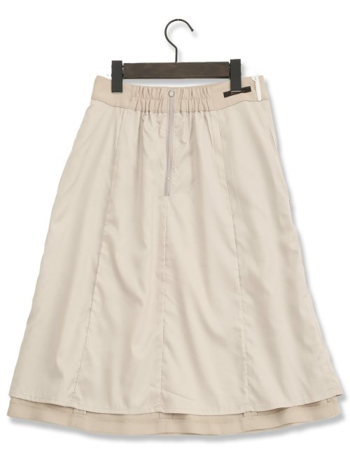 ダブルクロス フレアースカート ベージュ(セットアップ可能)
