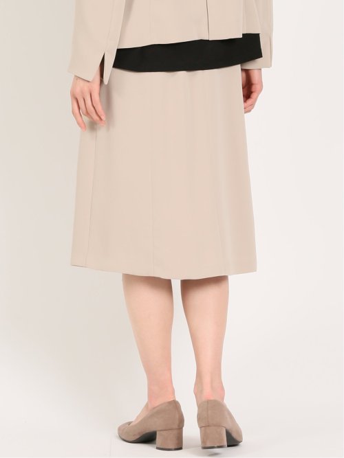 ダブルクロス フレアースカート ベージュ(セットアップ可能)