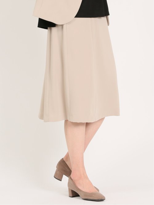 ダブルクロス フレアースカート ベージュ(セットアップ可能)