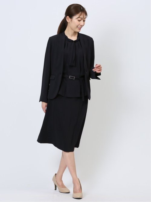 ダブルクロス フレアースカート 紺(セットアップ可能)