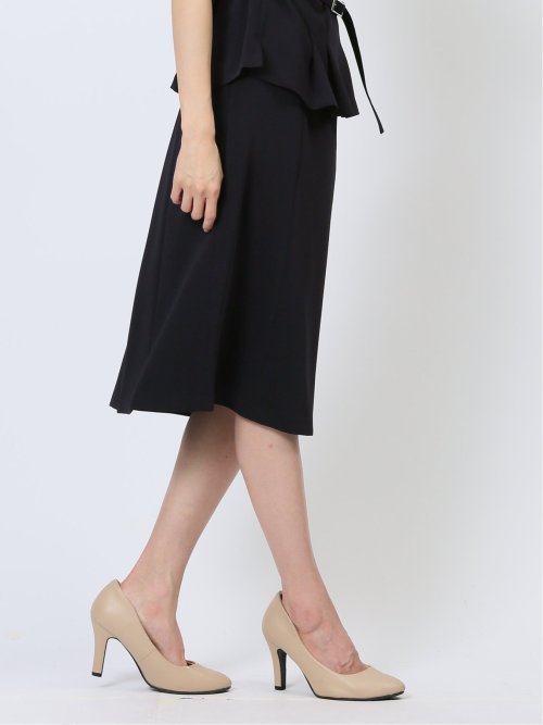 ダブルクロス フレアースカート 紺(セットアップ可能)