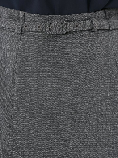 ストレッチウォッシャブル ウール調 フレアースカート グレー(セットアップ可能)