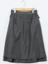 ストレッチウォッシャブル ウール調 フレアースカート グレー(セットアップ可能)