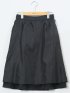ストレッチウォッシャブル ウール調 フレアースカート 紺(セットアップ可能)