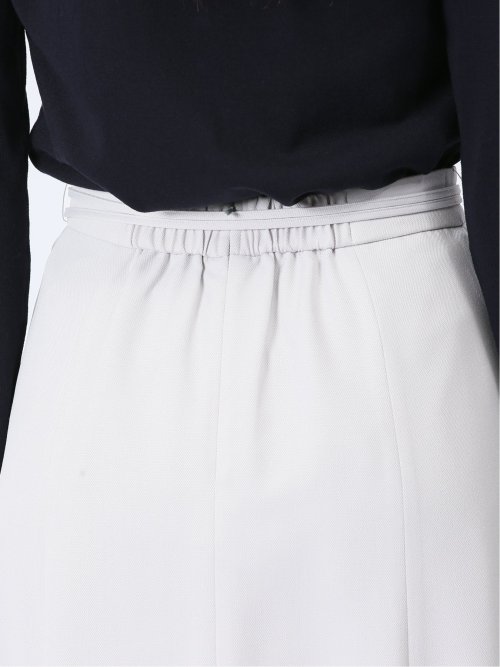 麻調合繊 フレアースカート ライトグレー(セットアップ可能)