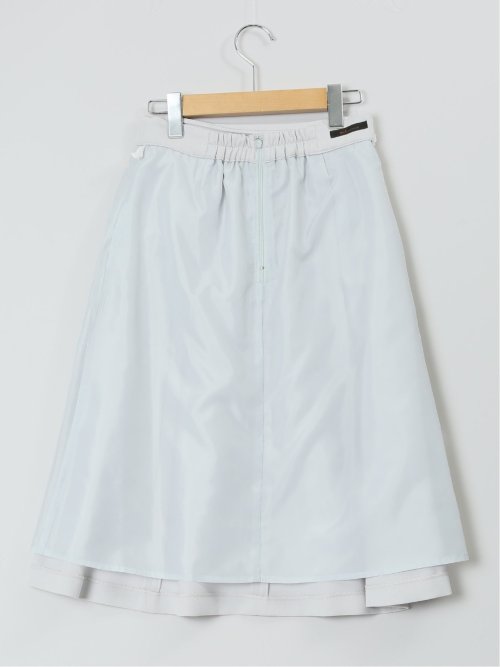 麻調合繊 フレアースカート ライトグレー(セットアップ可能)