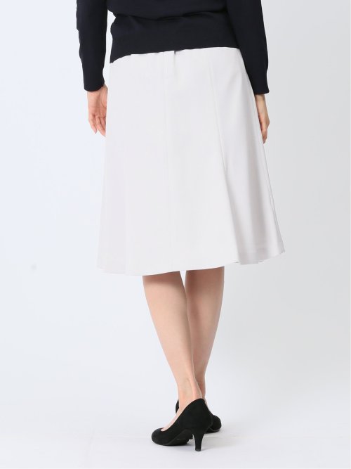 麻調合繊 フレアースカート ライトグレー(セットアップ可能)