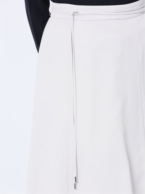 麻調合繊 フレアースカート ライトグレー(セットアップ可能)