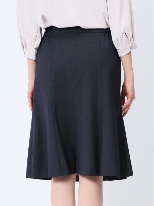 ウール混組織柄 フレアースカート(セットアップ可能)