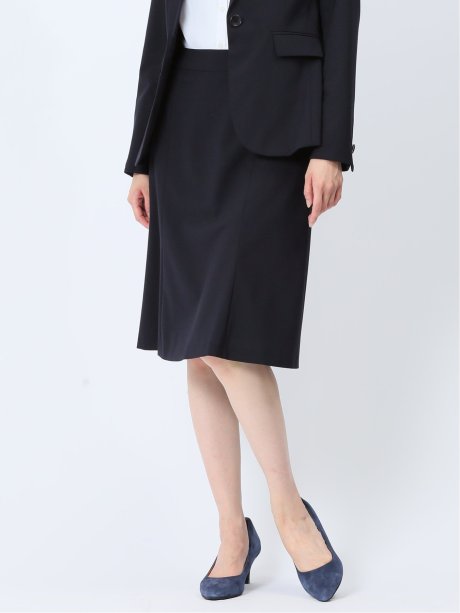 ウール混シャドーチェック フレアースカート(セットアップ可能)