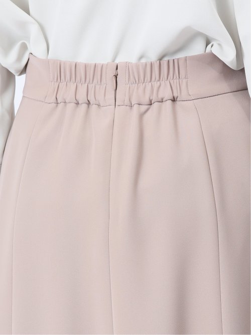 ストレッチウォッシャブル フレアースカート 茶(セットアップ可能)