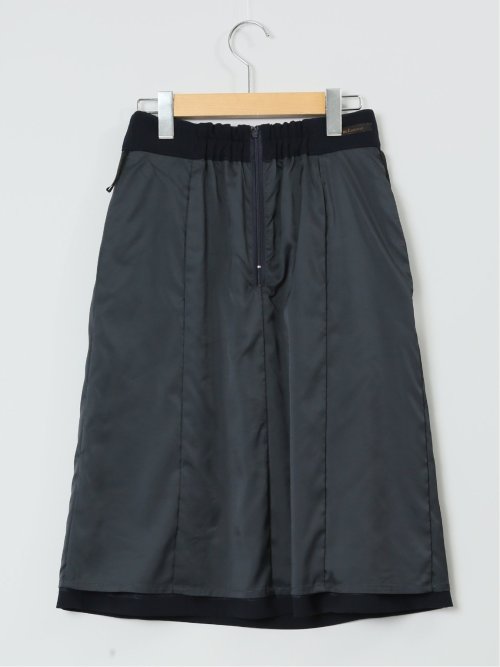 ストレッチウォッシャブル フレアースカート 紺(セットアップ可能)