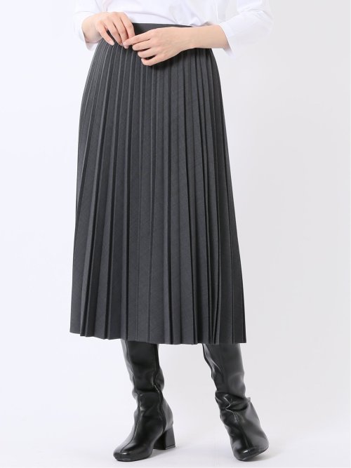 スカート レディース プリーツ ストレッチ ウォッシャブル チェック