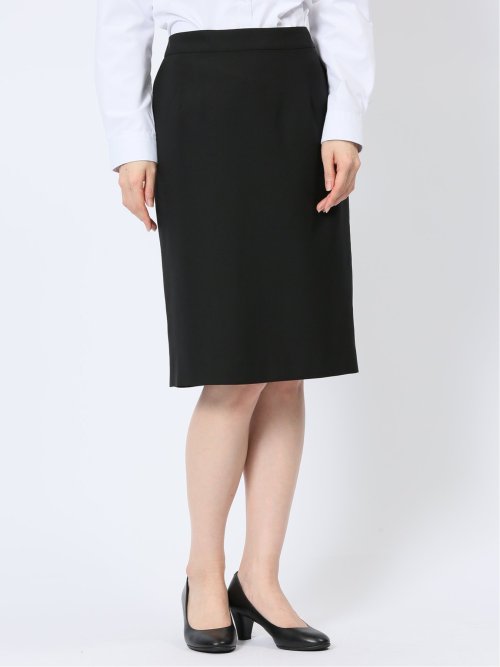 クリアエフェクト 黒無地 タイトスカート(セットアップ可能)(S 05黒