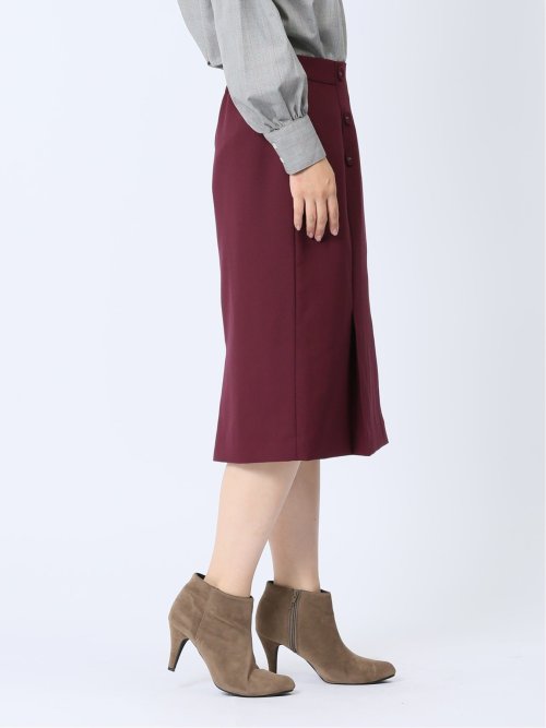 ボタン付き タイトスカート