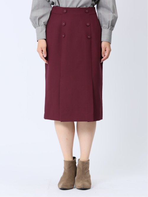 ボタン付き タイトスカート