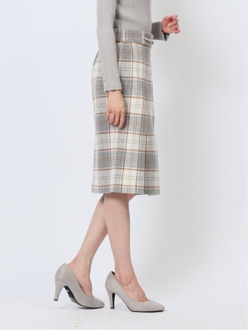 シャギー ビット付き タイトスカート