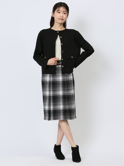 シャギー ビット付き タイトスカート