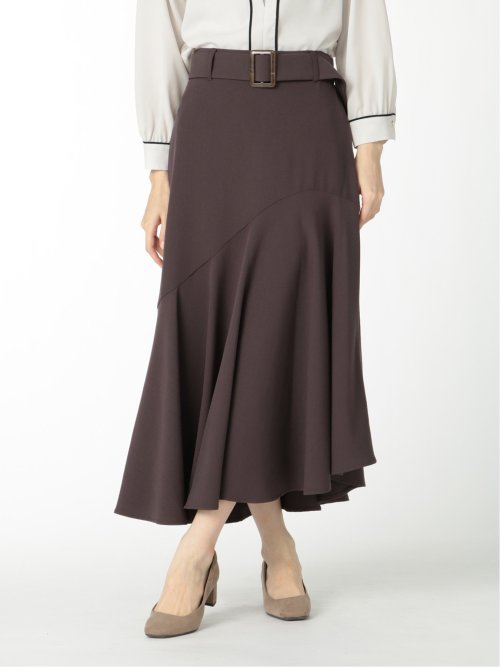 ジョーゼット ロングマーメイドスカート(S 35こげ茶): スカート | TAKA