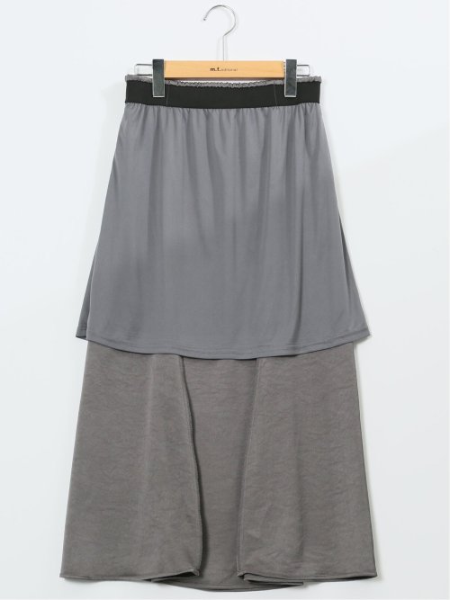 ストレッチサテン ロングスカート