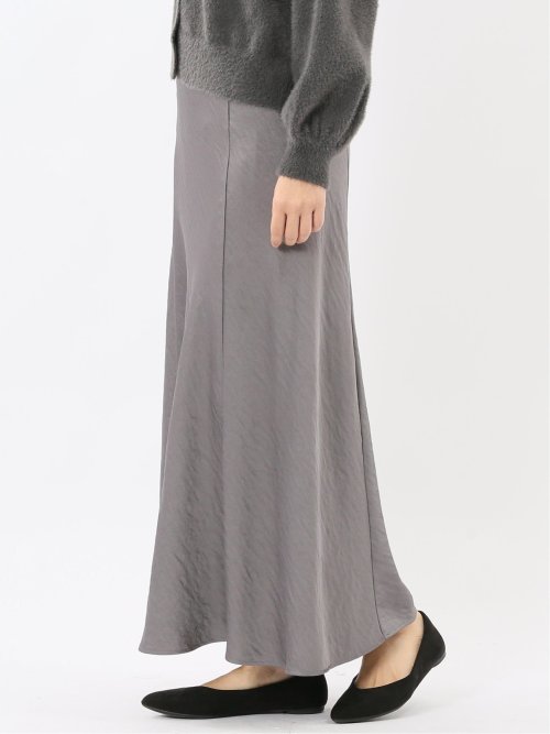 ストレッチサテン ロングスカート