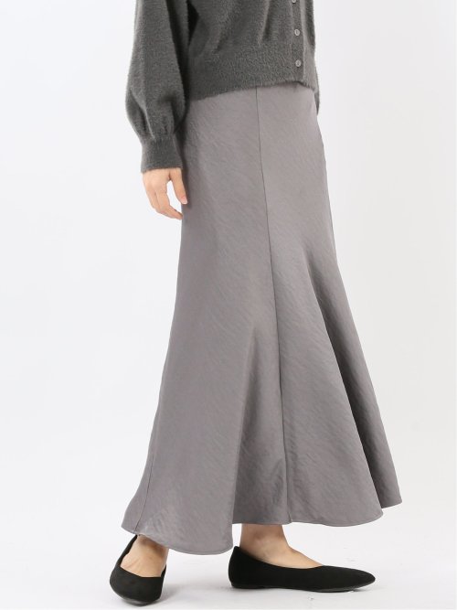 ストレッチサテン ロングスカート