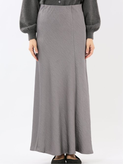 ストレッチサテン ロングスカート