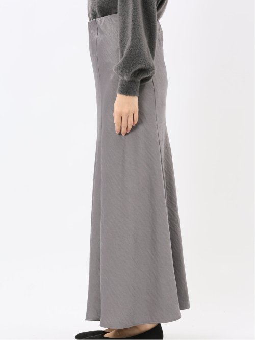 ストレッチサテン ロングスカート