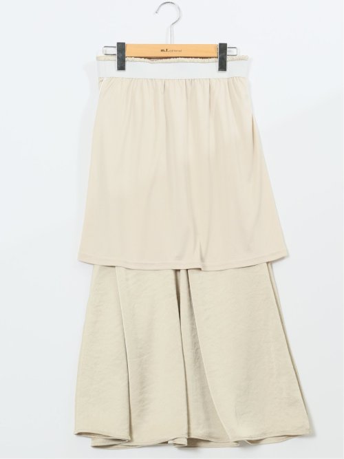 ストレッチサテン ロングスカート