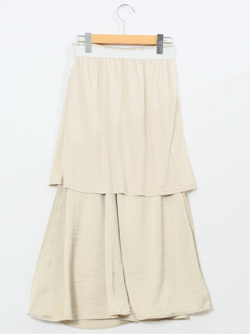 ストレッチサテン ロングスカート