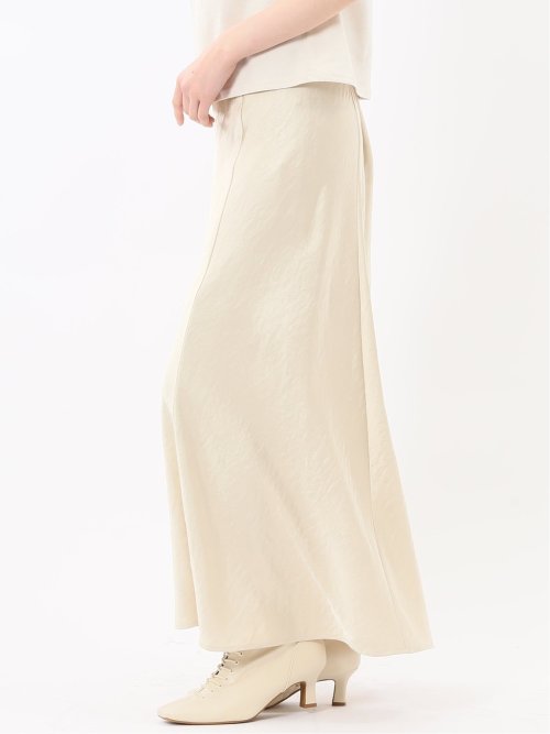 ストレッチサテン ロングスカート