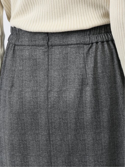 ポンチ セミタイトスカート チェックグレー(セットアップ可能)