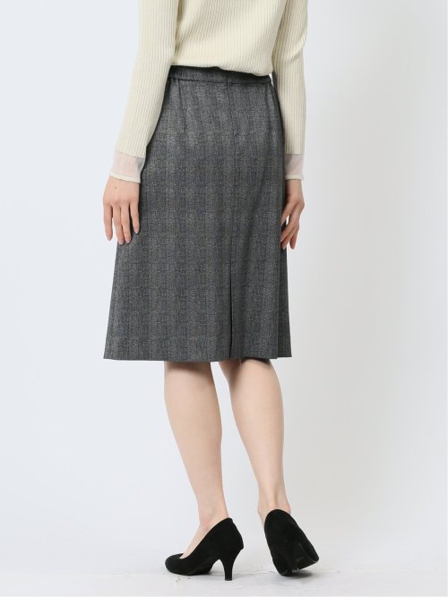 ポンチ セミタイトスカート チェックグレー(セットアップ可能)