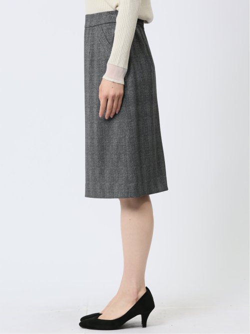 ポンチ セミタイトスカート チェックグレー(セットアップ可能)