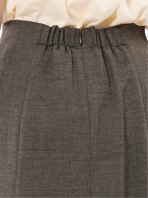 ストレッチウォッシャブル シャーク フレアースカート こげ茶(セットアップ可能)