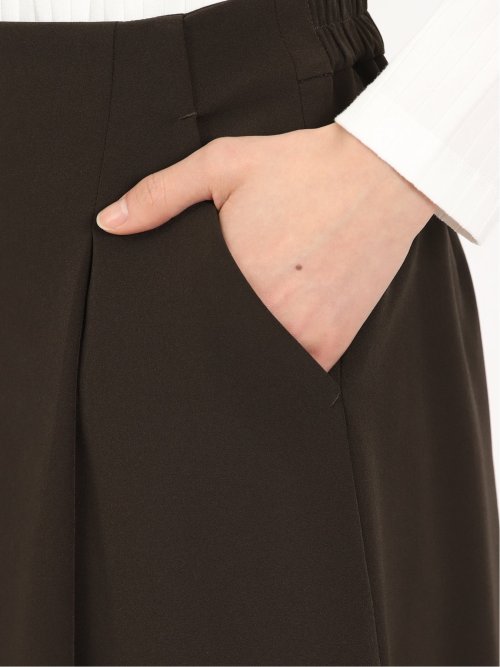 ダブルクロス Aラインスカート 茶(セットアップ可能)