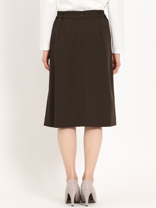 ダブルクロス Aラインスカート 茶(セットアップ可能)