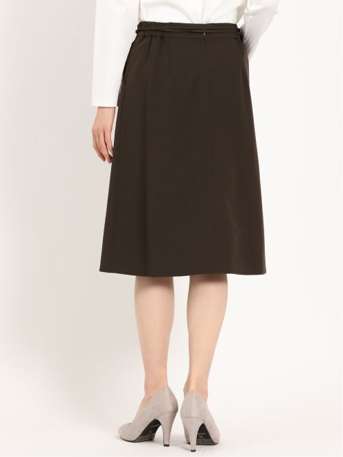 ダブルクロス Aラインスカート 茶(セットアップ可能)