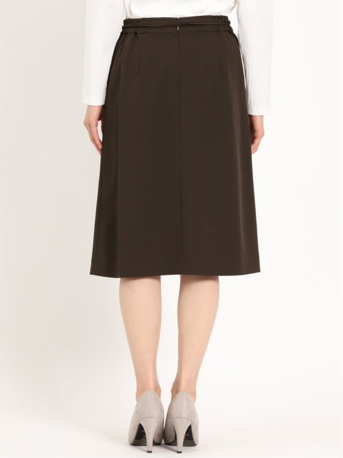 ダブルクロス Aラインスカート 茶(セットアップ可能)