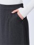 ストレッチポンチ セミタイトスカート チェック紺(セットアップ可能)