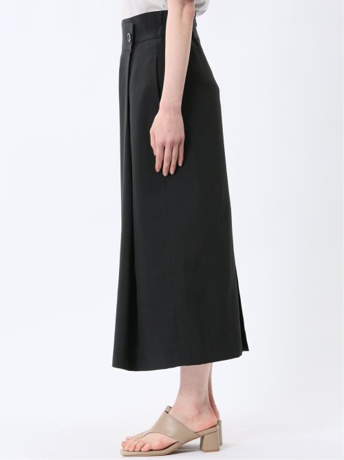 新品未使用　バッカ　ラップロングスカート　ブラック　size36 BACCA（バッカ）の「レーヨンカラーラインラップロングスカート